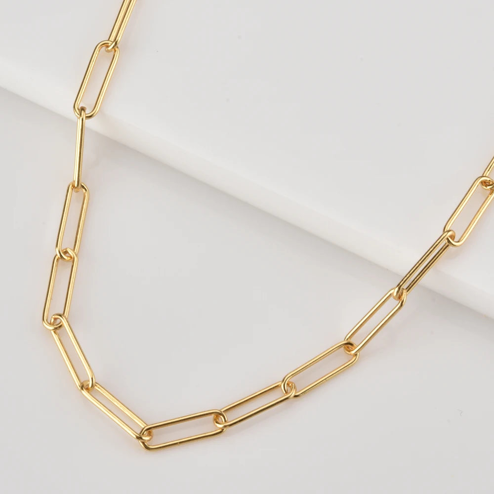 Choker Long Links Oro