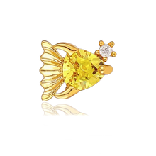 Pendiente Mini Yellow Fish Oro