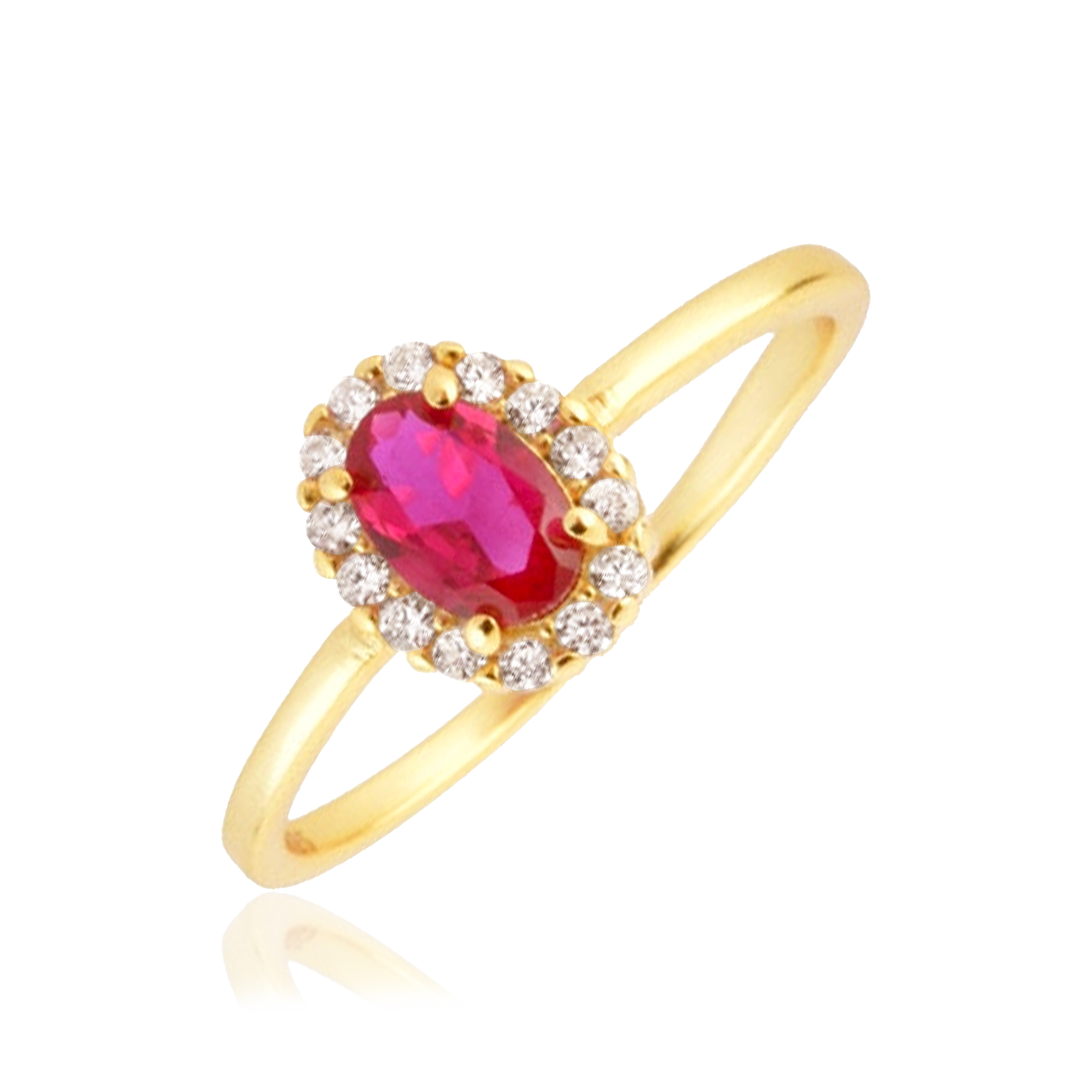 Anillo Oval Pink Oro