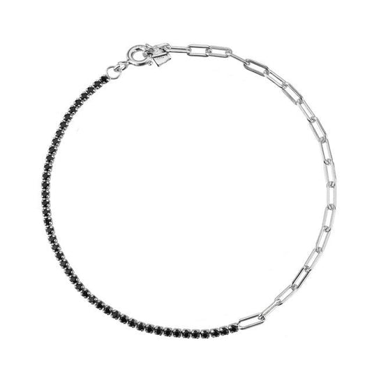 Pulsera Black Luxury Plata