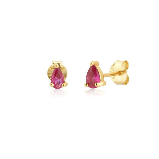 Pendientes Pink Gota Oro