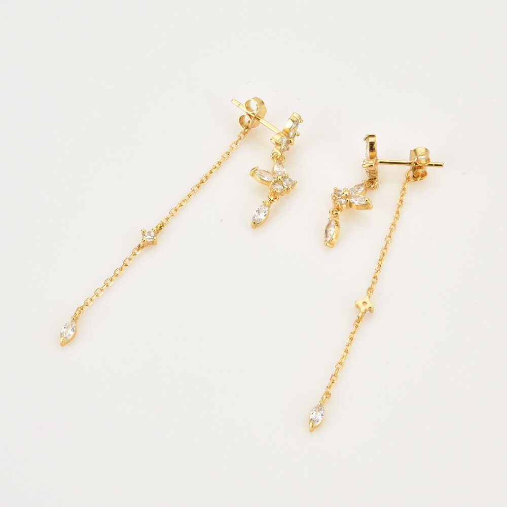 Pendientes Brigitte White Oro