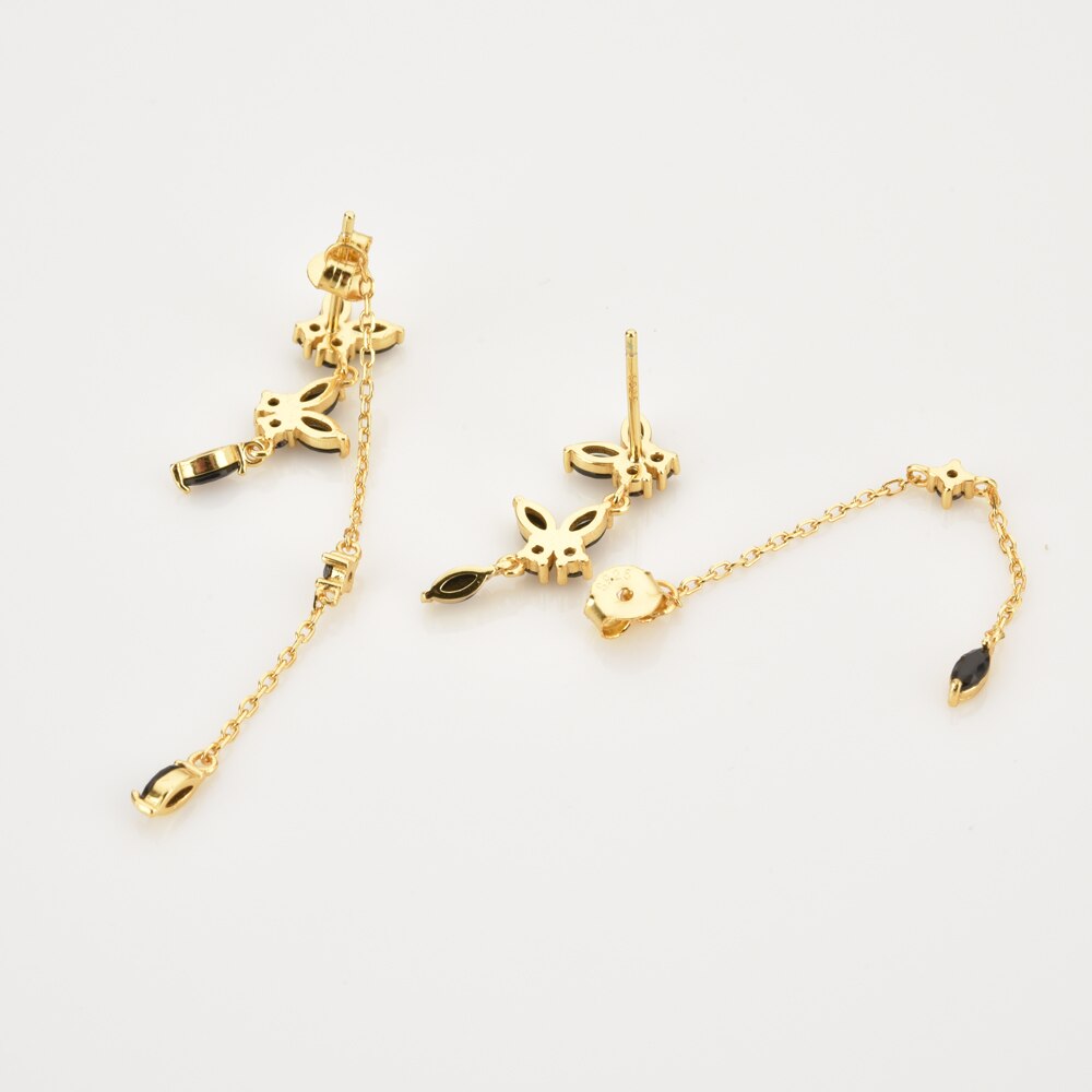 Pendientes Brigitte Black Oro