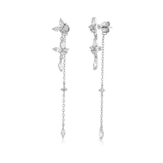 Pendientes Brigitte White Plata