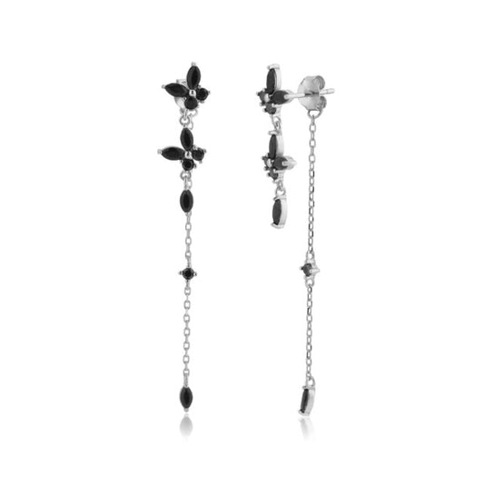 Pendientes Brigitte Black Plata